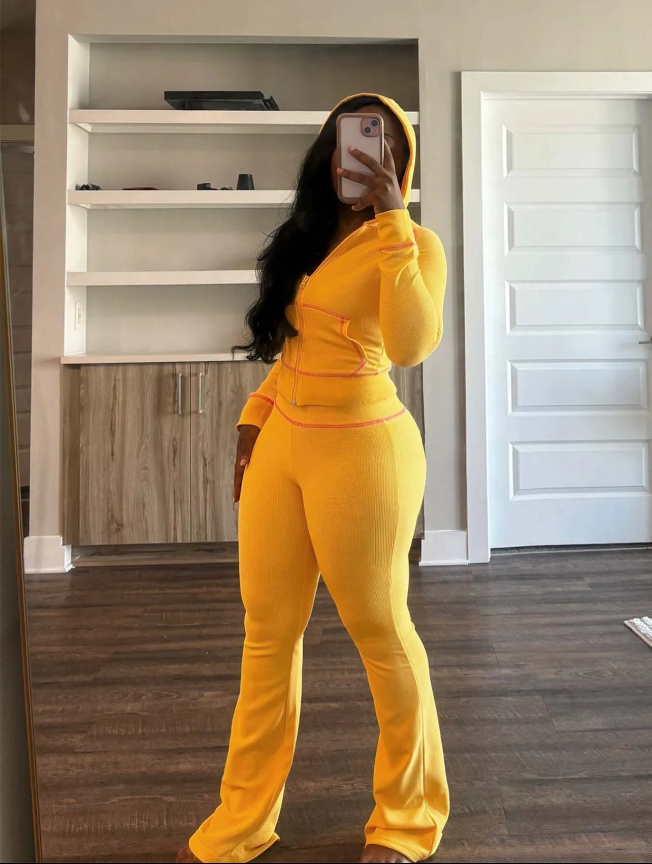 WAFFLE KNIT SWEATSUIT